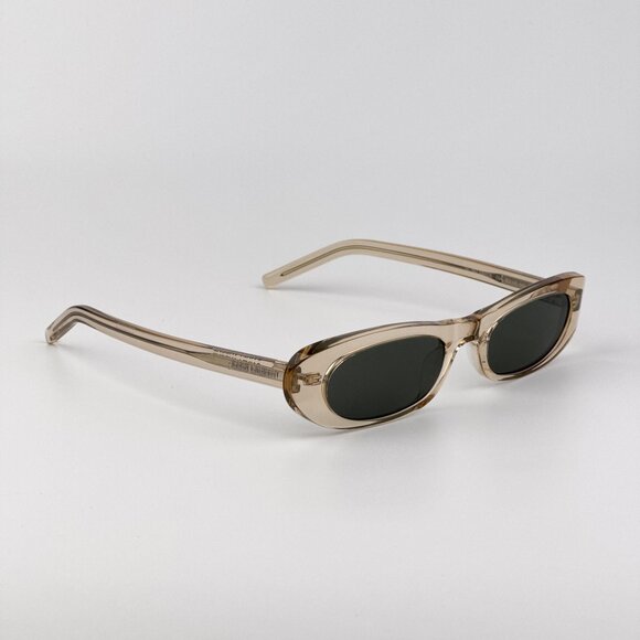 Saint Laurent SL557 SHADE 004 Women’s Sunglasses – Transparent Nude / Grey Oval main image 7